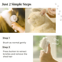 HKM-4551485 Self-Cleaning Slicker Brush for Dogs and Cats - Ergonomic Pet Grooming Tool for Shedding, Matted Hair, and Massage