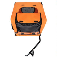 HKM-4551613 Collapsible Pet Bike Trailer with 16-Inch All-Terrain Wheels and Universal Hitch for Bicycles - Convenient Dog Cargo Carrier