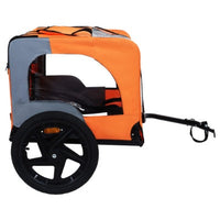 HKM-4551613 Collapsible Pet Bike Trailer with 16-Inch All-Terrain Wheels and Universal Hitch for Bicycles - Convenient Dog Cargo Carrier