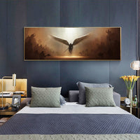 HKM-455251 Angel of Justice Modern Decorative Canvas Art Print, Rectangular Wall Hanging
