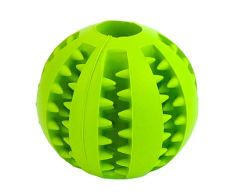 HKM-4552637 Bite Resistant Rubber Watermelon Ball for Dogs - Multi-Color Pet Toy