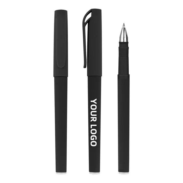 HKM-455379 Stylish Black Metal Ballpoint Pen with Customisable Logo for Business Promotions