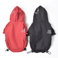 HKM-4554173 Thick Velvet Dog Jacket in Black and Red - Cozy Polyester Outerwear for Small to XXL Breeds