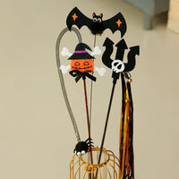HKM-4554813 Lengthened Cat Teaser with Halloween Bell Tassel in Fun Designs
