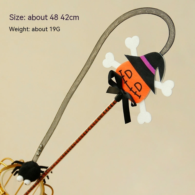 HKM-4554813 Lengthened Cat Teaser with Halloween Bell Tassel in Fun Designs