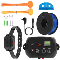 HKM-4555453 Adjustable Wireless Dog Fence System with Waterproof Receiver and Rechargeable Collar for Small to Large Dogs