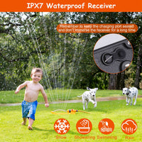 HKM-4555453 Adjustable Wireless Dog Fence System with Waterproof Receiver and Rechargeable Collar for Small to Large Dogs