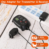 HKM-4555453 Adjustable Wireless Dog Fence System with Waterproof Receiver and Rechargeable Collar for Small to Large Dogs