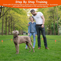 HKM-4555453 Adjustable Wireless Dog Fence System with Waterproof Receiver and Rechargeable Collar for Small to Large Dogs