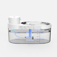 HKM-4555837 Wireless Stainless Steel Pet Water Dispenser with Battery and Electricity Separation for Dogs and Cats