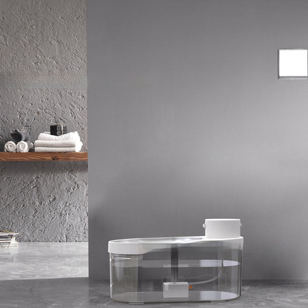 HKM-4555837 Wireless Stainless Steel Pet Water Dispenser with Battery and Electricity Separation for Dogs and Cats