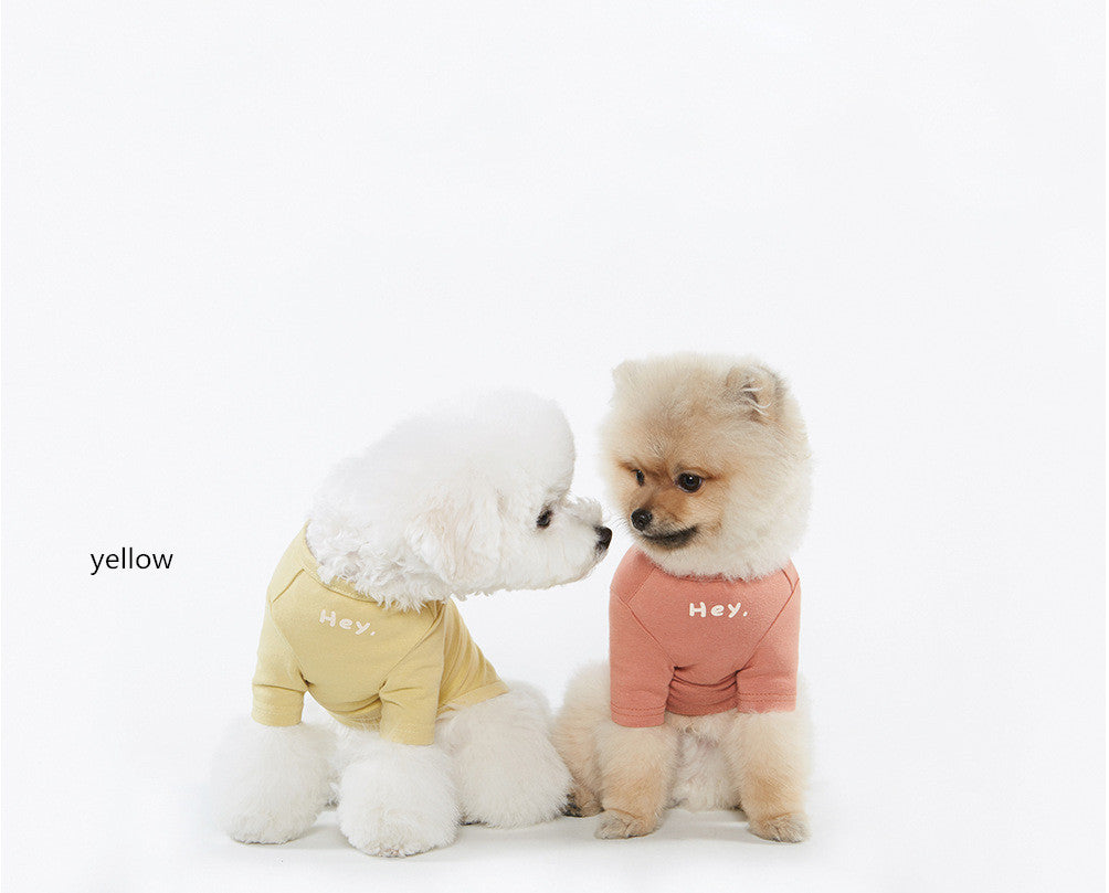 HKM-4556349 Casual Cotton Printed T-Shirt for Pets in Various Colors and Sizes