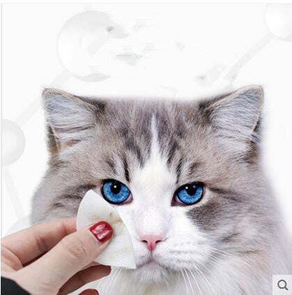 HKM-4557629 Cat Tear Stain Remover Wipes for Gentle Eye, Ear, and Teeth Cleaning