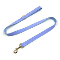 HKM-4557757 Violet Velvet Corduroy Bow Collar and Leash Set for Pets