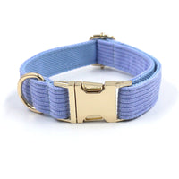 HKM-4557757 Violet Velvet Corduroy Bow Collar and Leash Set for Pets
