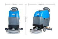 HKM-455827 20-Inch Floor Scrubber for Cleaning Rubber Flooring and Concrete Surfaces