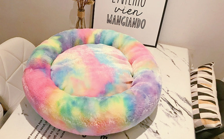 HKM-4559805 Cozy Cotton Pet Rainbow Nest for Cats and Dogs in Various Sizes