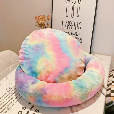 HKM-4559805 Cozy Cotton Pet Rainbow Nest for Cats and Dogs in Various Sizes