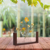HKM-456275 Rustic Wooden Photo Frame with Walnut Base and High Definition Acrylic Cover