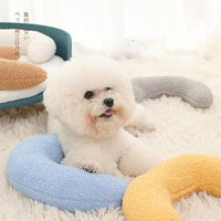 HKM-4563005 Ultra-Soft U-Shaped Cat Pillow with Adjustable Collar for Cervical Support and Comfort