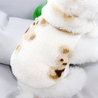 HKM-4563901 Cotton Small Dog Scarf - Simple Chinese Style Clothing in Gray-Brown and Creamy White