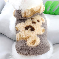 HKM-4563901 Cotton Small Dog Scarf - Simple Chinese Style Clothing in Gray-Brown and Creamy White