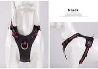 HKM-4564797 Waterproof Reflective Super Fiber Dog Chest Strap - Adjustable Sizes in Army Green, Black, and Purple