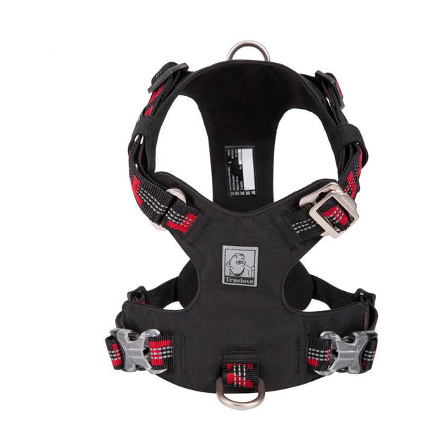 HKM-4564797 Waterproof Reflective Super Fiber Dog Chest Strap - Adjustable Sizes in Army Green, Black, and Purple