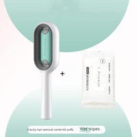 HKM-4567101 Gravity Cleaning Pet Hair Removal Comb with Wipes for Long & Short-Haired Cats and Dogs