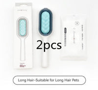 HKM-4567101 Gravity Cleaning Pet Hair Removal Comb with Wipes for Long & Short-Haired Cats and Dogs