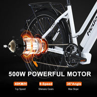 HKM-456723 48V 500W Electric Mountain Bike with 27.5 Inch Aluminum Alloy Frame and 27 Speed Gears