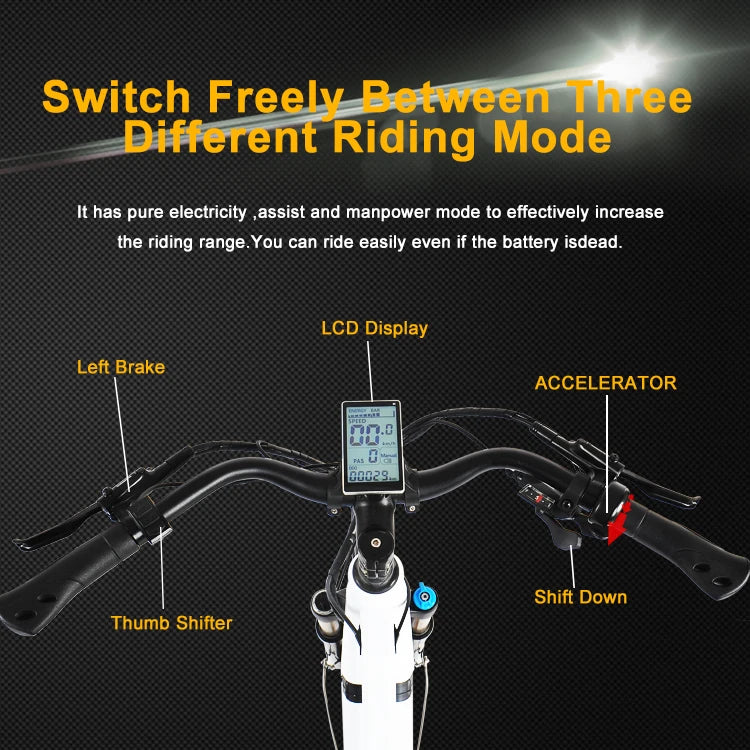 HKM-456723 48V 500W Electric Mountain Bike with 27.5 Inch Aluminum Alloy Frame and 27 Speed Gears