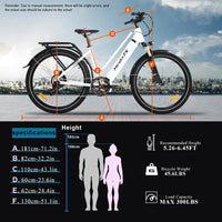 HKM-456723 48V 500W Electric Mountain Bike with 27.5 Inch Aluminum Alloy Frame and 27 Speed Gears