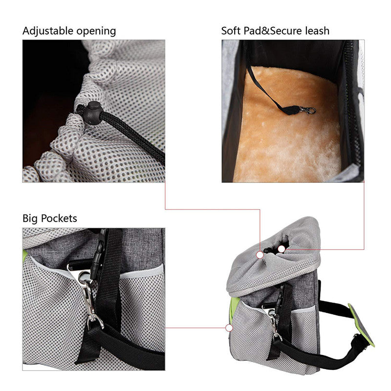 HKM-4567741 Durable Oxford Bicycle Dog Basket - Pet Carrier Frame for Easy Travel, Holds Up to 5kg