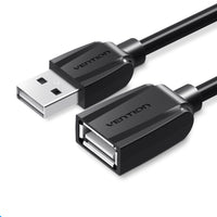 HKM-456787 Wireless USB Network Card Extension Cable - Oxygen-Free Copper, 0.5m to 5m Lengths, Black