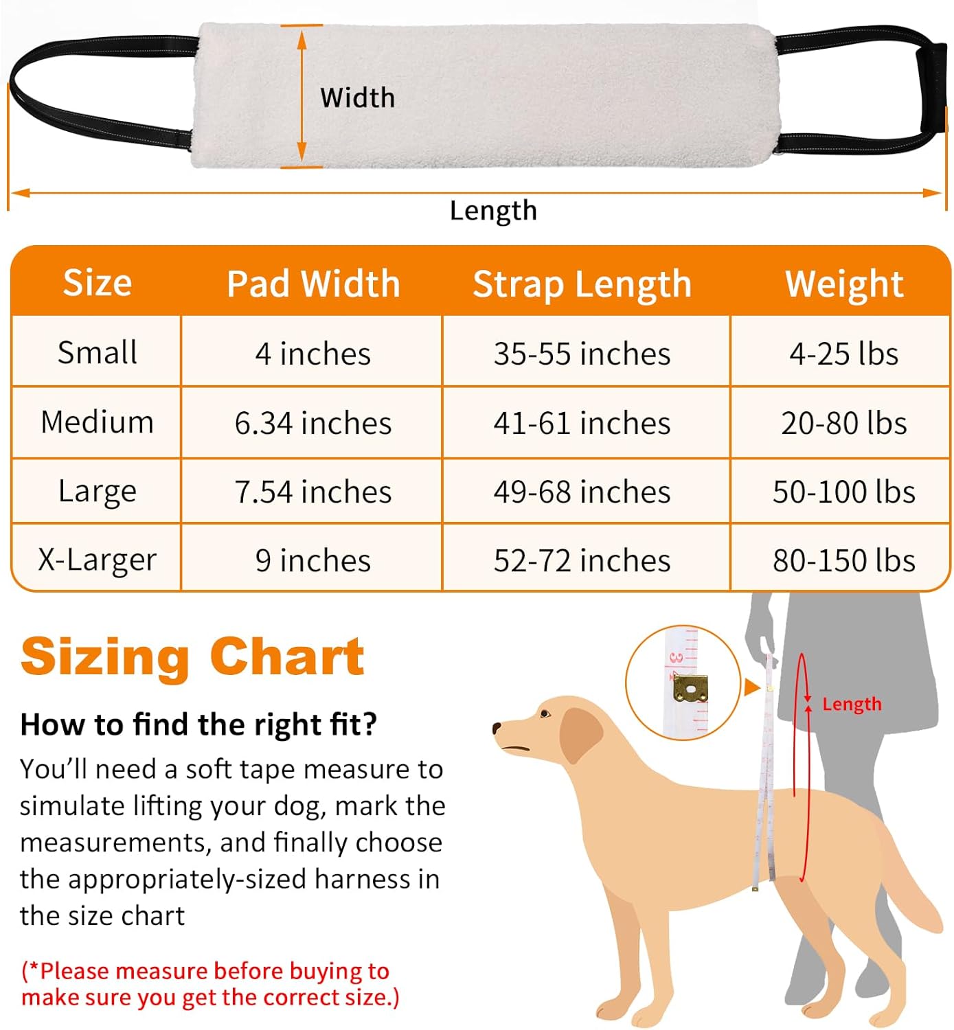 HKM-4568765 Supportive Dog Lifting Sling for Mobility Aid - Comfortable Hip and Hind Leg Assistance for Aging Dogs