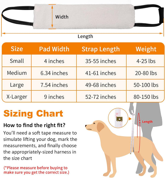 HKM-4568765 Supportive Dog Lifting Sling for Mobility Aid - Comfortable Hip and Hind Leg Assistance for Aging Dogs
