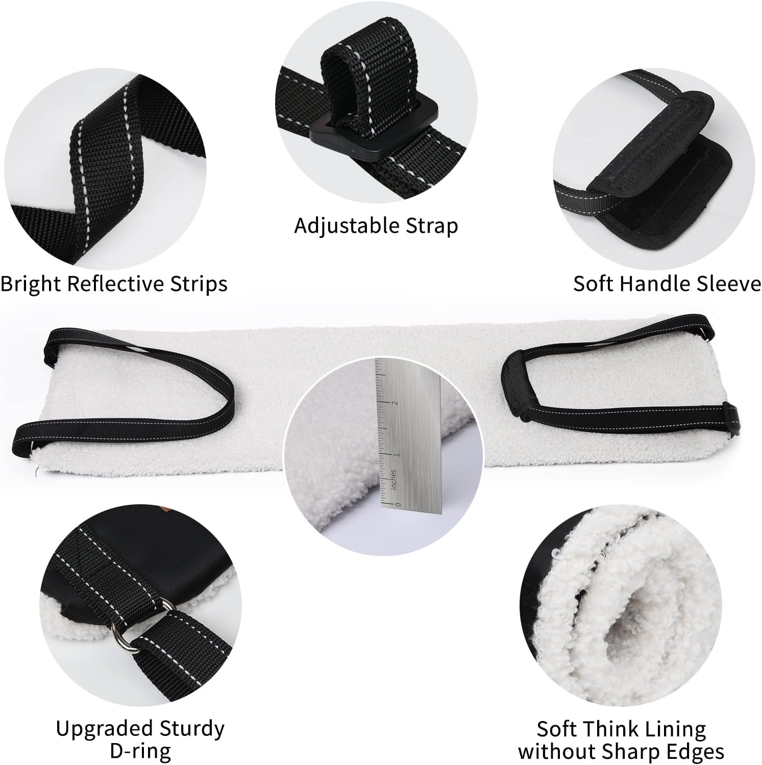 HKM-4568765 Supportive Dog Lifting Sling for Mobility Aid - Comfortable Hip and Hind Leg Assistance for Aging Dogs