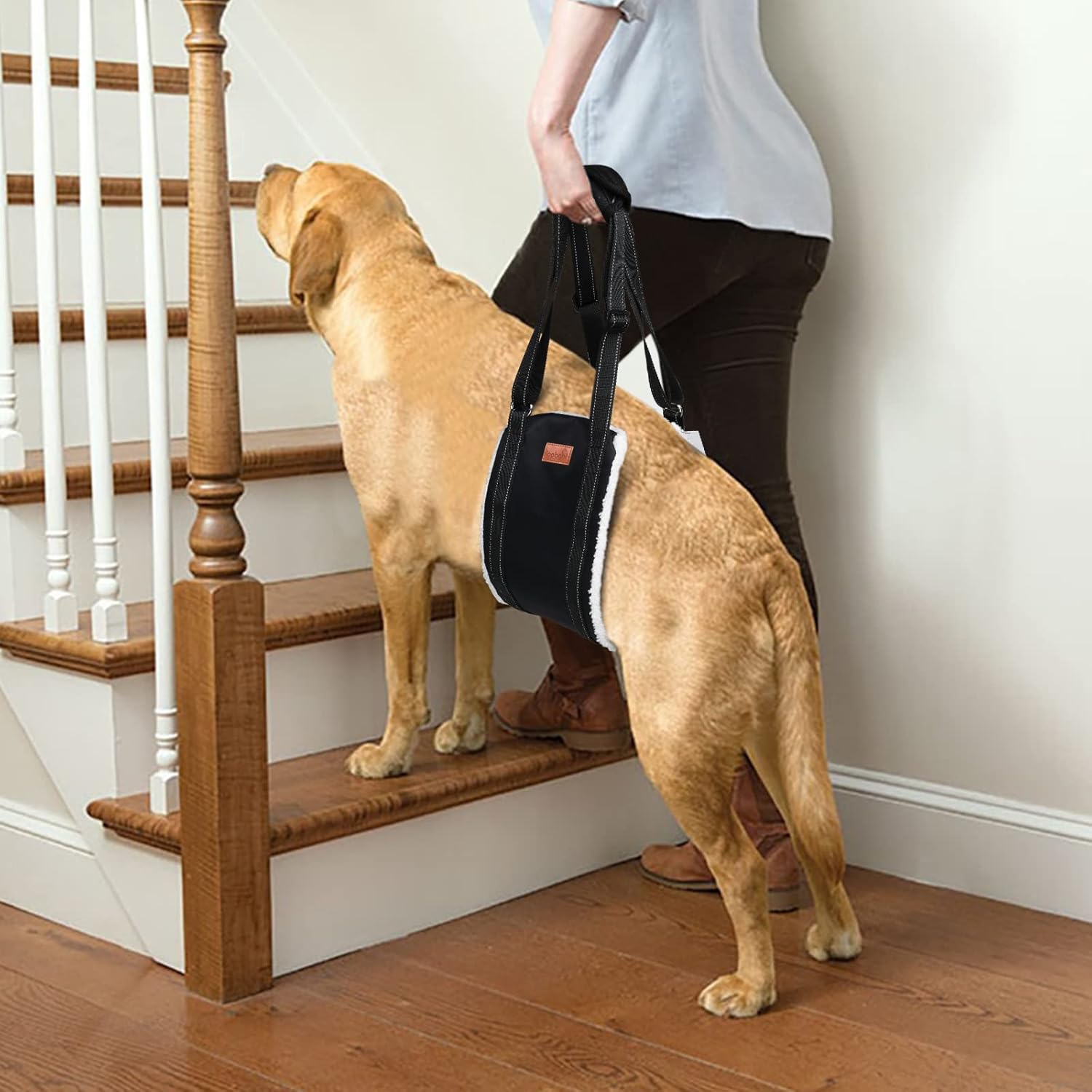 HKM-4568765 Supportive Dog Lifting Sling for Mobility Aid - Comfortable Hip and Hind Leg Assistance for Aging Dogs