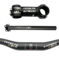 HKM-456915 Three-Piece Carbon Fiber Road Bike Handlebar Set for Optimal Performance