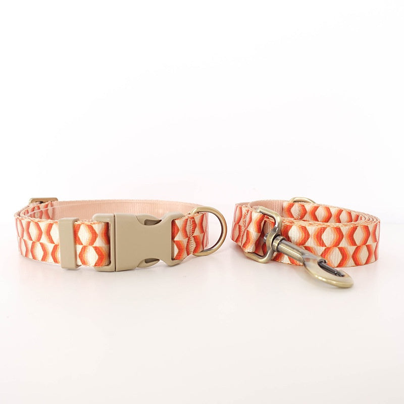 HKM-4571069 Durable Polyester Pet Rope with Collar and Packaging Bag ¨C Diamond Feel Design