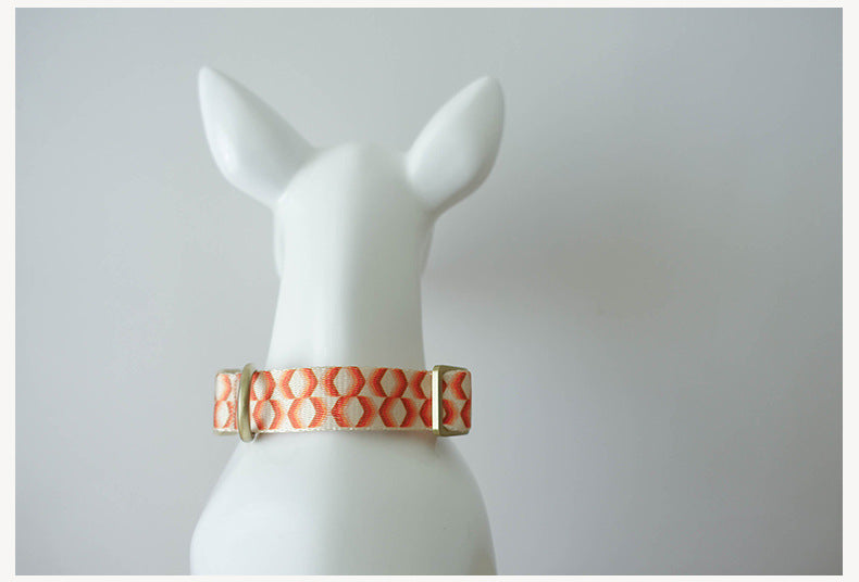 HKM-4571069 Durable Polyester Pet Rope with Collar and Packaging Bag ¨C Diamond Feel Design