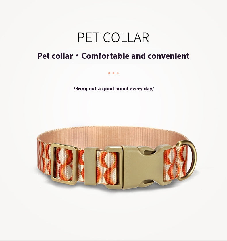 HKM-4571069 Durable Polyester Pet Rope with Collar and Packaging Bag ¨C Diamond Feel Design