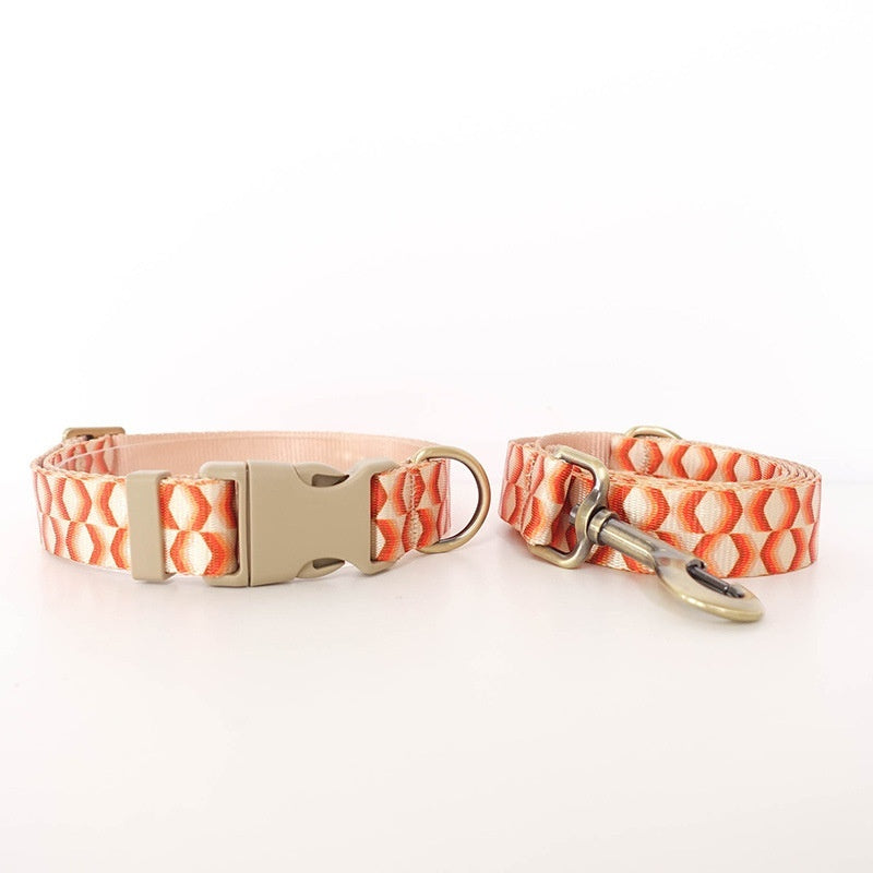 HKM-4571069 Durable Polyester Pet Rope with Collar and Packaging Bag ¨C Diamond Feel Design