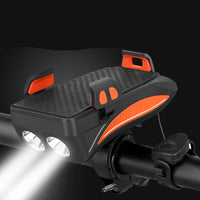HKM-457107 Multipurpose Night Riding Power Bank with Mobile Phone Holder and Horn Lamp - 2000mAh & 4000mAh Options