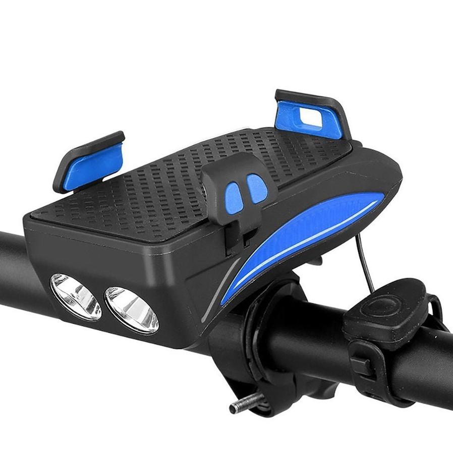 HKM-457107 Multipurpose Night Riding Power Bank with Mobile Phone Holder and Horn Lamp - 2000mAh & 4000mAh Options