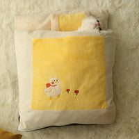 HKM-4571325 Cozy Semi-Enclosed Cat Nest with Warm Quilted Sleeping Bag Design