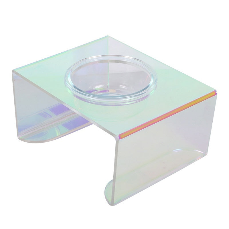 HKM-4571453 Colorful Acrylic Pet Dining Table - Single and Double Bowl Options Available
