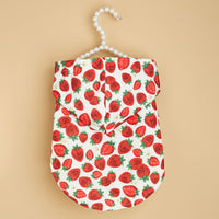 HKM-4571837 Waterproof Strawberry Print Dog Raincoat for Spring and Summer in Multiple Sizes