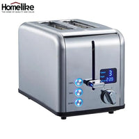 HKM-457299 2-Slice Smart Touchscreen Bread Toaster with LED Display and Dust Cover